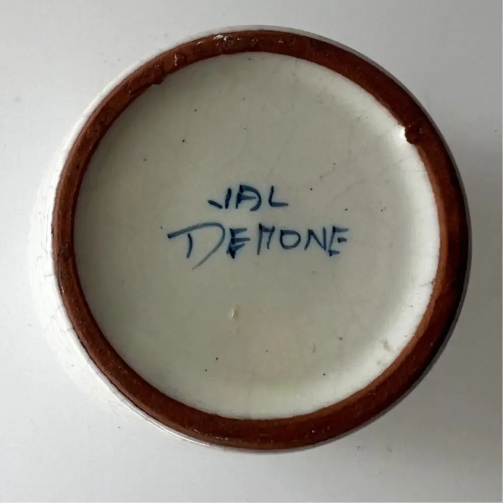 Val Derone Vintage Glazed Decorative Ceramic Vase Excellent Condition